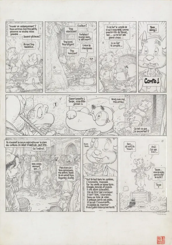 Planche noir et blanc, Le Vent dans les Sables , Étranges Etrangers (T.2), Michel Plessix