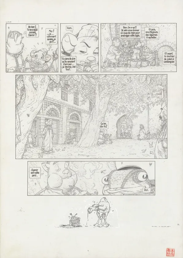 Planche noir et blanc, Le Vent dans les Sables , La Tentation du Désert (T.3), Michel Plessix