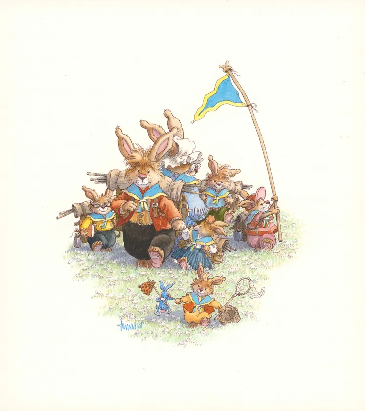 Illustration couleur, La Famille Passiflore , L'Omelette géante , Loïc Jouannigot