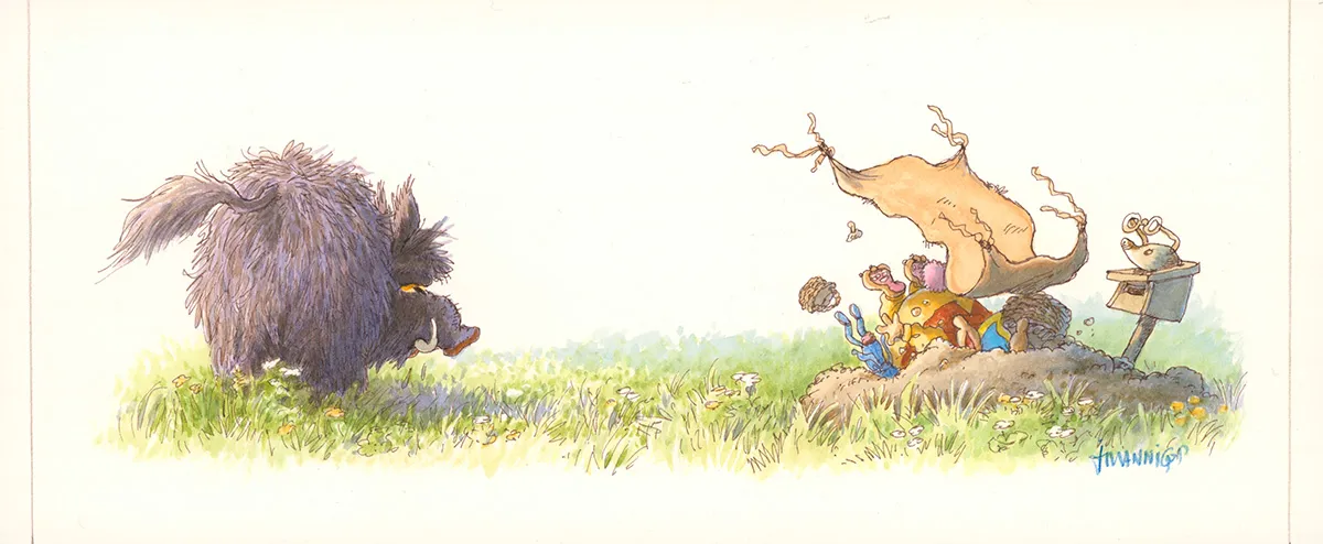 Illustration couleur, La Famille Passiflore , L'Omelette géante , Loïc Jouannigot