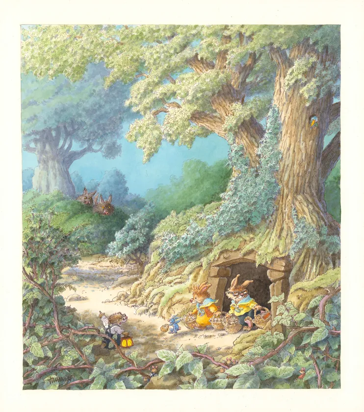 Colored illustration, La Famille Passiflore , L'Omelette géante , Loïc Jouannigot