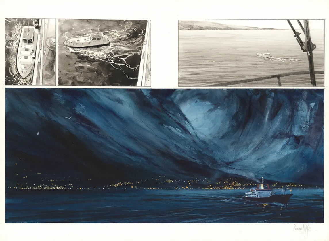 Planche couleur, Voyage aux îles de la Désolation, Emmanuel Lepage