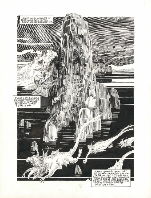 Planche noir et blanc, Les Travailleurs de la mer, Michel Durand