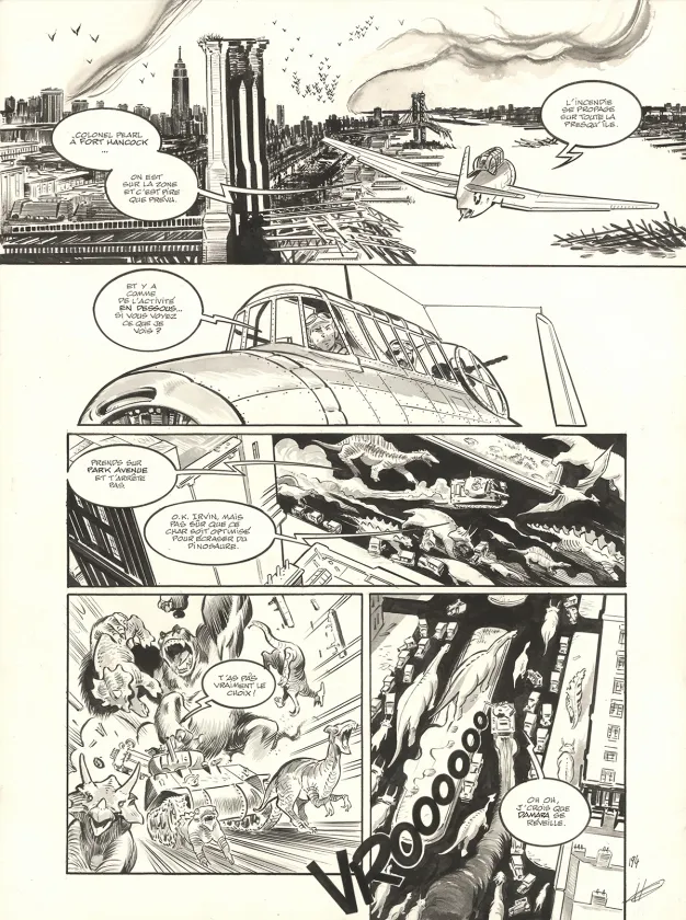 Black and white original page, The Kong Crew, Central Dark (T.3), Eric Herenguel
