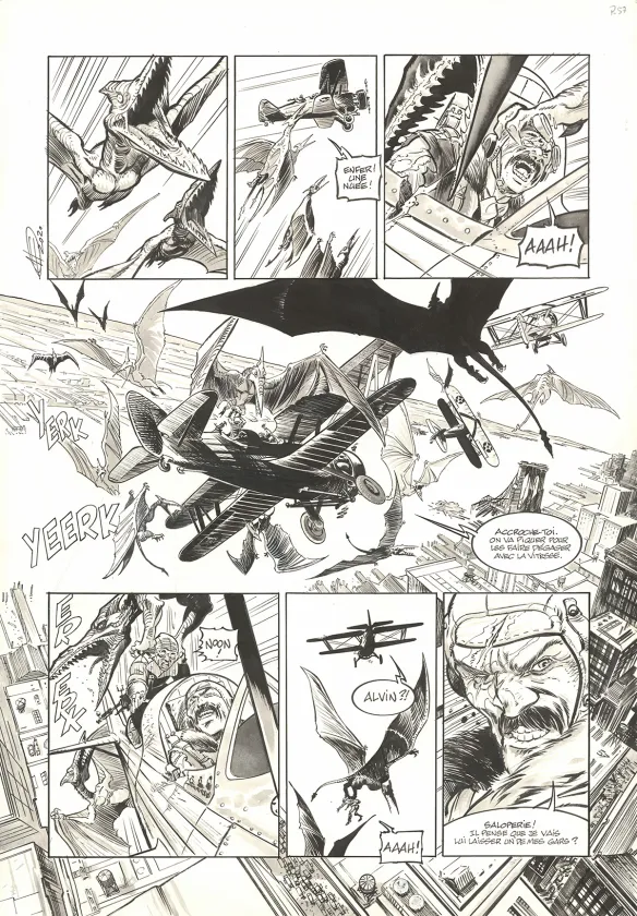 Black and white original page, The Kong Crew, Hudson Megalodon (T.2), Eric Herenguel