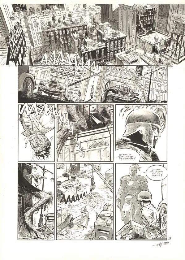 Planche noir et blanc, The Kong Crew, Central Dark (T.3), Eric Herenguel