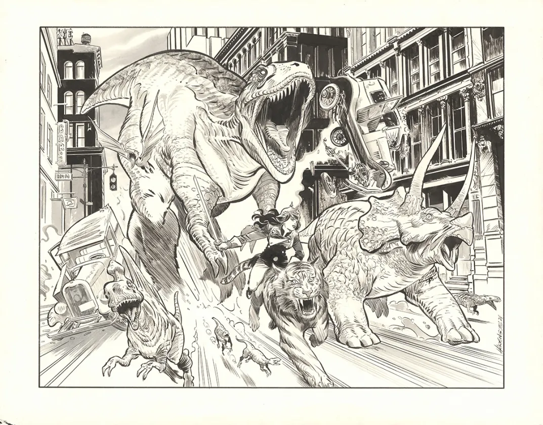 Illustration noir et blanc, The Kong Crew, Eric Herenguel