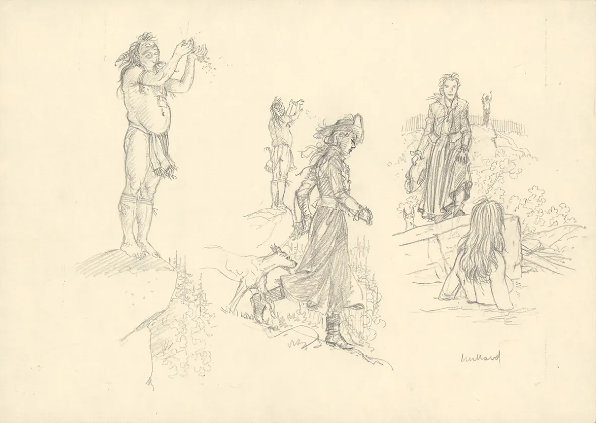 Crayonné, Plume aux Vents, L'Oiseau-Tonnerre (T.2), André Juillard
