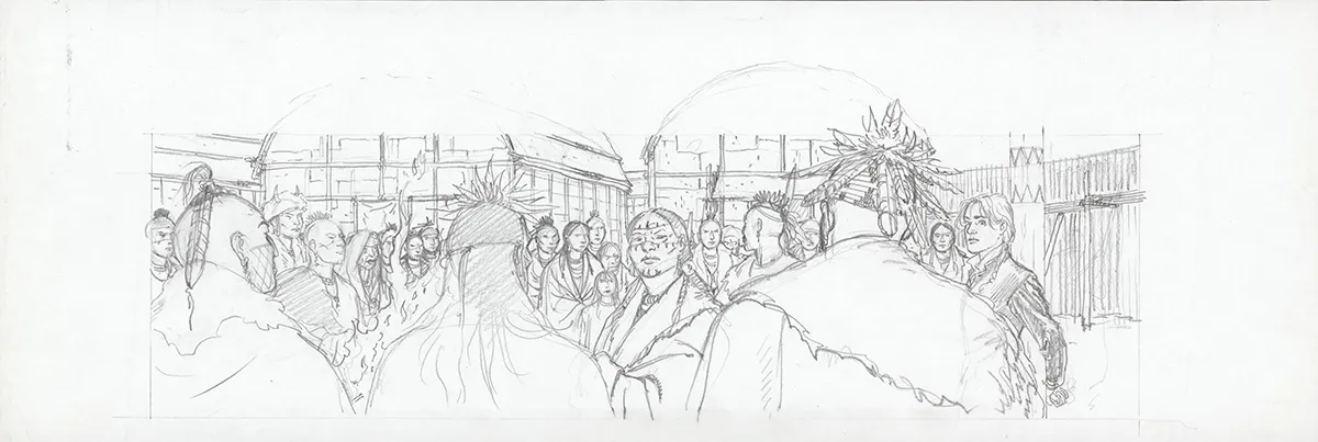 Sketch, Plume aux Vents, André Juillard
