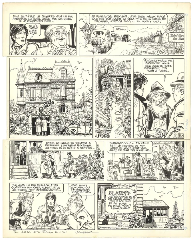 Planche noir et blanc, Valérian, Métro Châtelet direction Cassiopée (T.9), Jean-Claude Mézières
