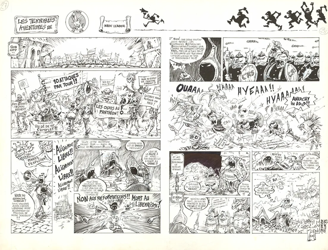 Planche noir et blanc, Kroc le bô, Kroc le bô, Thierry Ségur
