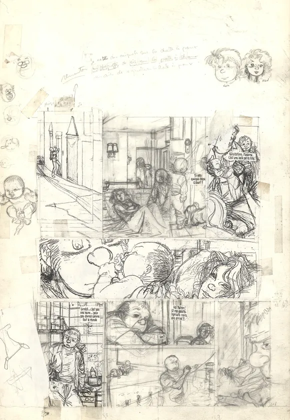 Black and white original page, Julien Boisvert , Jikuri (T.3), Michel Plessix