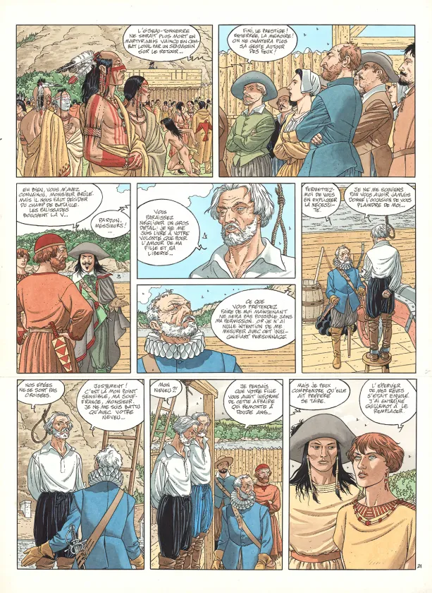 Colored original page, Plume aux Vents, Ni Dieu ni Diable (T.4), André Juillard